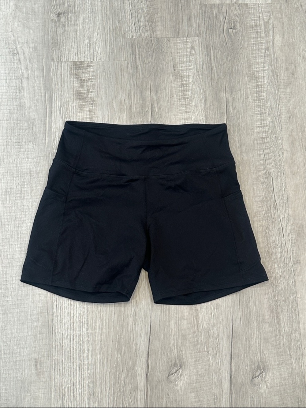 Women’s Black Athletic Shorts with High Waist